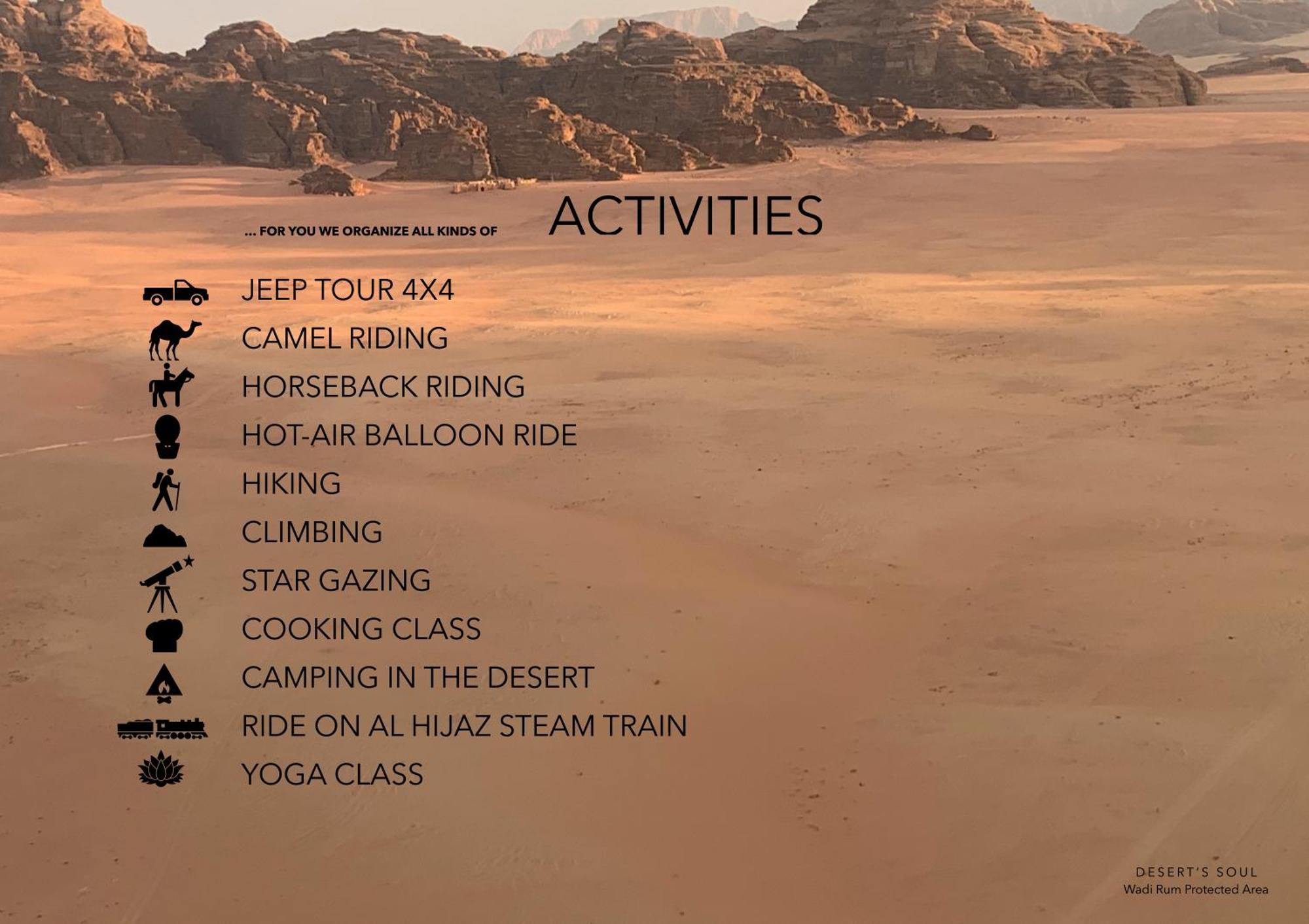 Desert'S Soul Wadi Rum Ad Disah ภายนอก รูปภาพ
